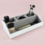 White Glass Cosmetic Caddy, thumbnail 1 of 2