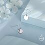 Sterling Silver Disks Drop Hook Earrings, thumbnail 3 of 11