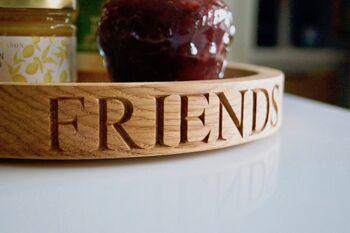 Personalised Wooden Round Storage Tray, 3 of 6
