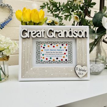 Personalised Grandson Photo Frame Father's Day Gift, 2 of 3
