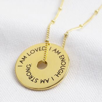 Engraved Message Of Affirmation Ring Necklace, 6 of 12