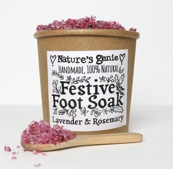 Lavender And Rosemary Festive Foot Soak Tub, 7 of 9