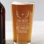 Personalised Time For A Reinbeer Pint Glass, thumbnail 2 of 3