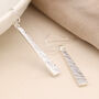 Sterling Silver Bar Drop Earrings, thumbnail 4 of 5