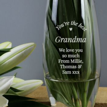 Personalised You Are The Best Glass Vase, 4 of 5