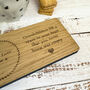 Personalised Oak Coaster Tray For Grandparent From Grandchild Gift, thumbnail 3 of 4