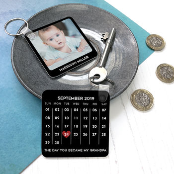 Personalised 'The Day You Became My Grandpa' Keyring, 2 of 5