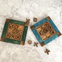 Couples Inititals Customised Noughts And Crosses, Wood Resin Tic Tac Toe, thumbnail 5 of 11