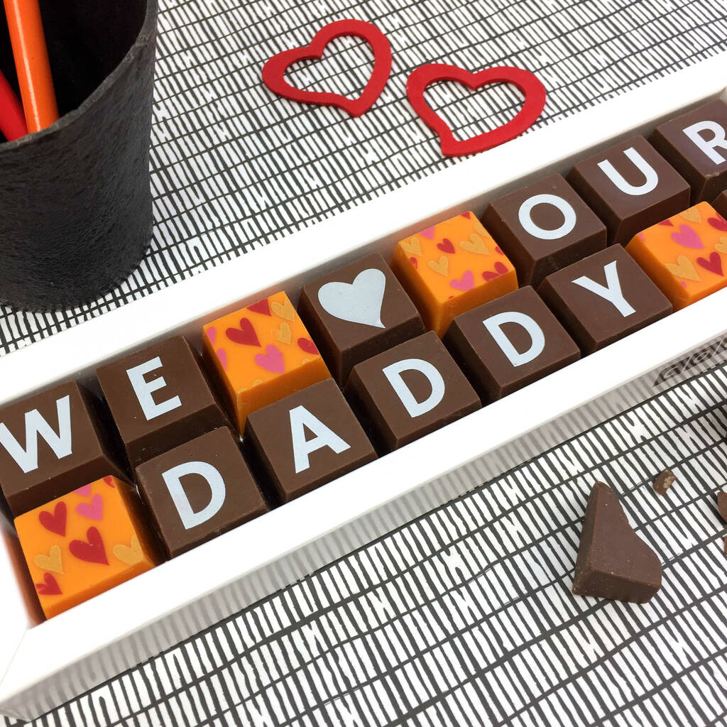 Father's Day Personalised Chocolate For Dad Or Daddy By Cocoapod