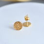 Silver And Gold Dreamcatcher Stud Earrings, thumbnail 3 of 6