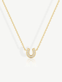 Women’s Dainty Horseshoe Pendant Necklace, 4 of 5