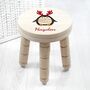 Personalised Christmas Penguin Wooden Stool, thumbnail 2 of 5