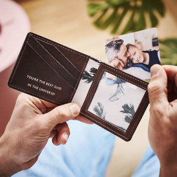 Dad Leather Wallet In Personalised Wooden Gift Box, 5 of 9