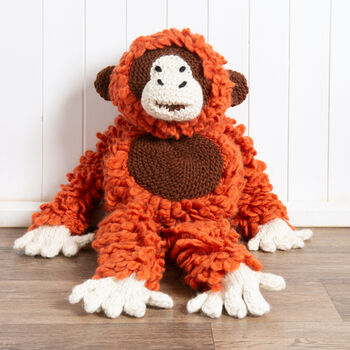 Giant David The Orangutan Knitting Kit, 2 of 8