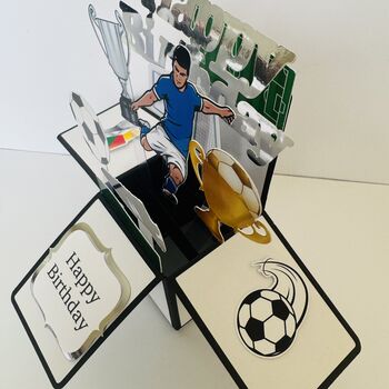 Personalisable Football Themed 3D Greeting/Gift Card, 3 of 7