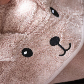 Personalised Baby Bunny Hooded Cotton Towel, 4 of 9