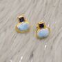 Larimar And Iolite Silver Studs, thumbnail 3 of 7