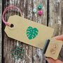 Monstera Leaf Cheeseplant Mini Rubber Stamp, thumbnail 1 of 2
