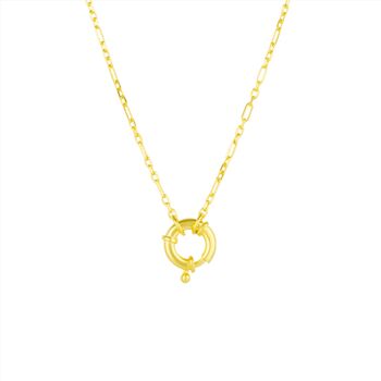 Large Lock Sterling Silver Chain Necklace, 5 of 6