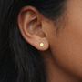 Gold Plated Sterling Silver Disc Micro Stud Earrings – 3mm, thumbnail 1 of 10