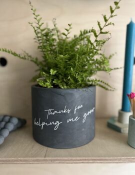 Personalised Concrete Planter With Plant, 5 of 7