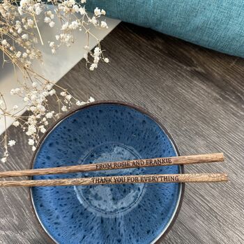 Personalised Wooden Chopsticks Wedding Favours Gift, 2 of 12