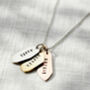 Personalised Mixed Gold Organic Tag Necklace, thumbnail 3 of 8