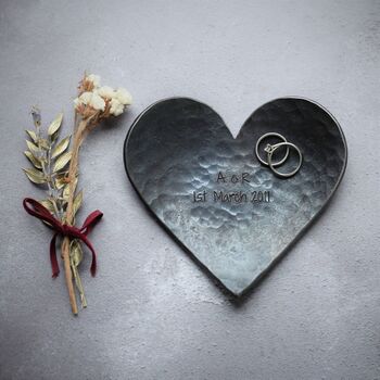 Personalised Iron Heart Dish, 6th Anniversary Gift, 6 of 8