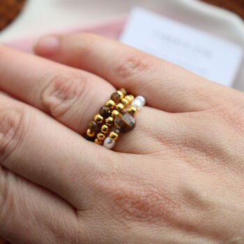 Tiger’s Eye Stacked Stretch Rings, 4 of 6
