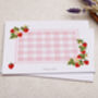 C6 Decorated Envelopes With Pink Gingham, Strawberries, thumbnail 1 of 2