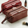 Personalised Leather Washbag With Hand Stamped Initials, thumbnail 3 of 6