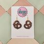 Pretzel Glitter Resin Earrings, thumbnail 1 of 4
