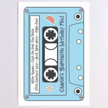 Personalised Mixtape Birthday Card, 4 of 7