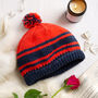 Unisex Hat Knitting Kit Poppy Red, thumbnail 1 of 7