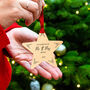 Personalised First Christmas As Mr And Mrs Star Tree Decoration Bauble, thumbnail 2 of 3