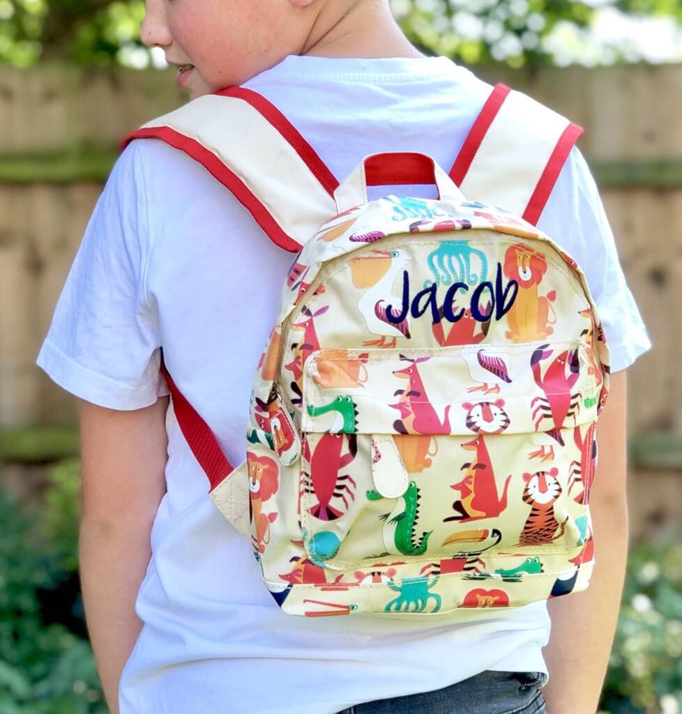 Personalised Wild Animal Kids Backpack, 1 of 3