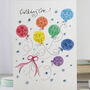 'Birthday Love' Rainbow Balloons Birthday Card, thumbnail 3 of 3
