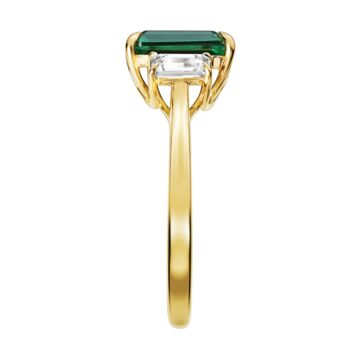Murphy Created Emerald And Diamond Ring, 2 of 5