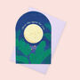 Over The Moon For You Greeting Card, thumbnail 1 of 3