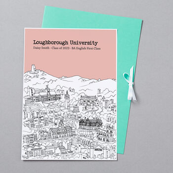 Personalised Loughborough Graduation Print, 7 of 9
