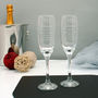 Mr And Mrs Personalised Champagne Flutes, thumbnail 2 of 3