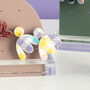 Sterling Silver Mini Organic Shaped Gingham Drop Studs, thumbnail 2 of 3