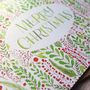 'Merry Christmas' Hand Lettered Christmas Foliage Card, thumbnail 2 of 5