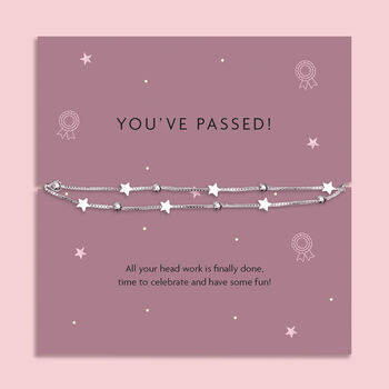 You Passed Layered Stars Congratulations Bracelet, 4 of 10