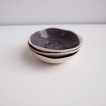 Handmade Grey Gloss Ceramic Soap Dish, 7 of 11