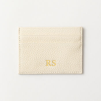 Personalised Genuine Pebble Leather Card Holder, 4 of 9