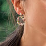 Statement Pearl Gemstone Floral Inspired Drop Earrings, thumbnail 1 of 8
