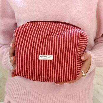 Towel Makeup Bag Mulberry Stripes, 2 of 4