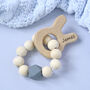 Personalised Wooden Bunny Teeher Ring, thumbnail 1 of 2