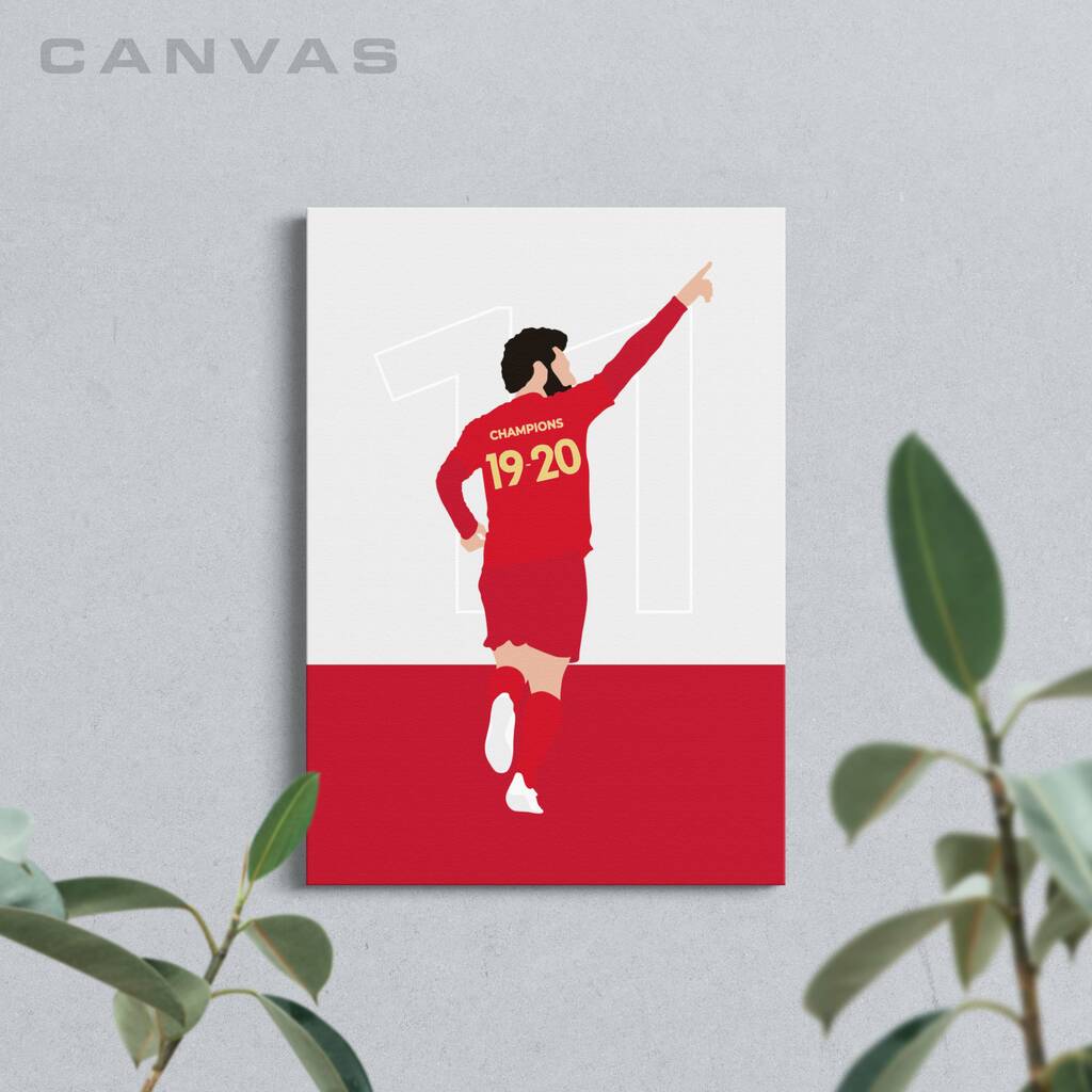 Mo Salah Champions Shirt Liverpool Football Canvas By Jack's Posters ...